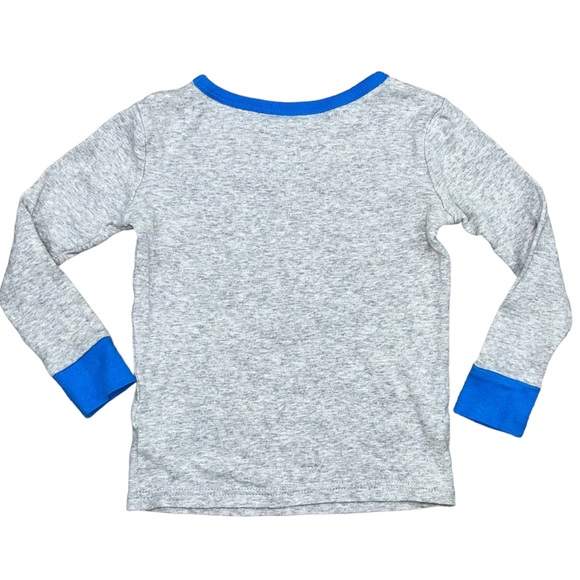 Cat & Jack Fleece Pajama Set 4T Snowboarding Dinosaur Winter Scene - Picture 3 of 13